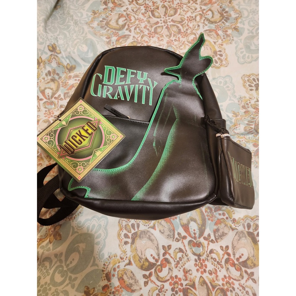 Wicked The Musical Defy Gravity‎ Mini Backpack Black Green Elphaba OS NWT